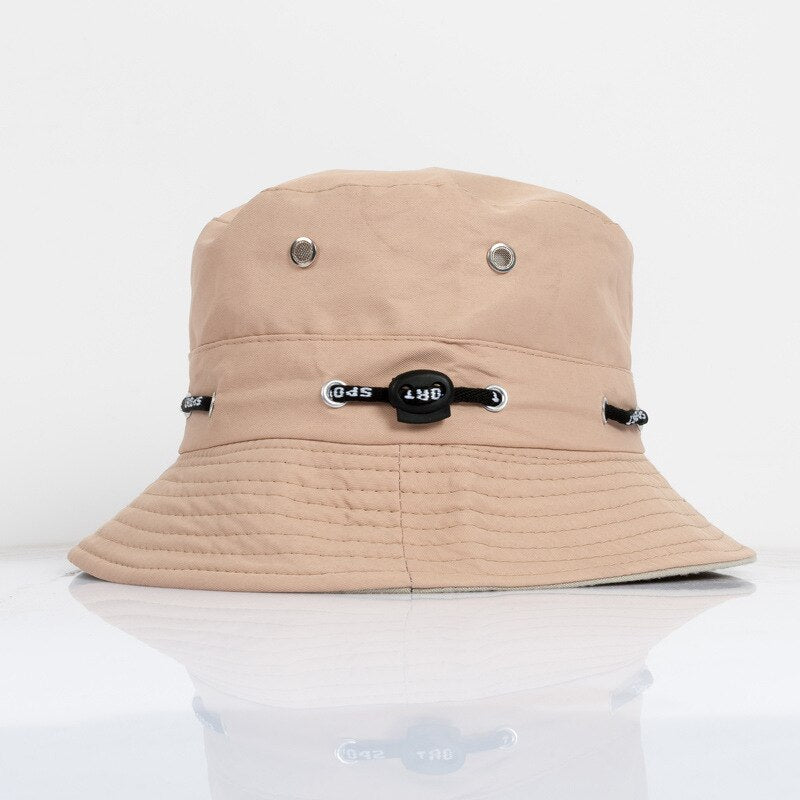 Brand Camouflage Bucket Hat Military Bob Panama Hats Basic Solid Cap Hats With Elastic Rope For Hiking Climbing Camping YY103