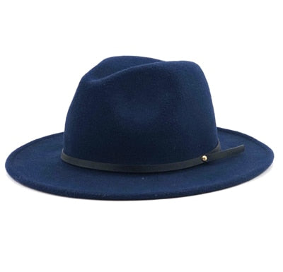 Wool Vintage Gangster Trilby Felt Fedora Hat With Wide Brim Gentleman Elegant Winter Autumn Jazz Caps