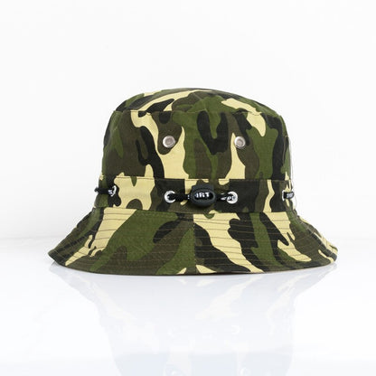 Brand Camouflage Bucket Hat Military Bob Panama Hats Basic Solid Cap Hats With Elastic Rope For Hiking Climbing Camping YY103