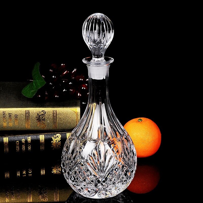 Crystal Glass Wine Red Bottle + Cups Wine Decanter Whiskey Liqour Pourer Home Bar Vodka Beer Bottle Jar Jug