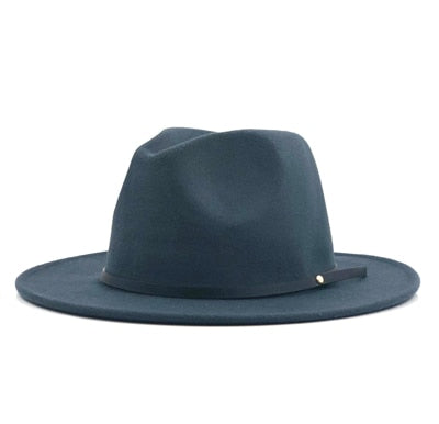 Wool Vintage Gangster Trilby Felt Fedora Hat With Wide Brim Gentleman Elegant Winter Autumn Jazz Caps