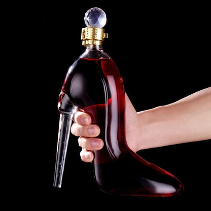 High Heels Shape Crystal Whiskey Decanter Glass Red Wine Bottle Gift Brandy Champagne Glasses For Family Bar Home