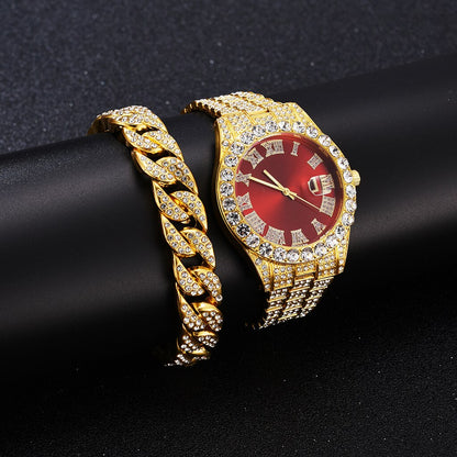 Iced Out Watch Men Luxury Brand Full Diamond Mens Watches AAA CZ Quartz Watch Waterproof