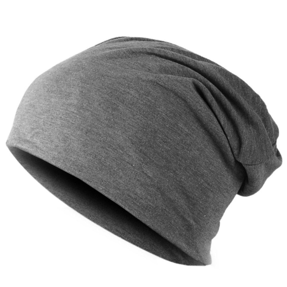 Solid Color Beanies Hats For Man Male Classical Bonnet Caps Soft Cotton Windproof Skullies