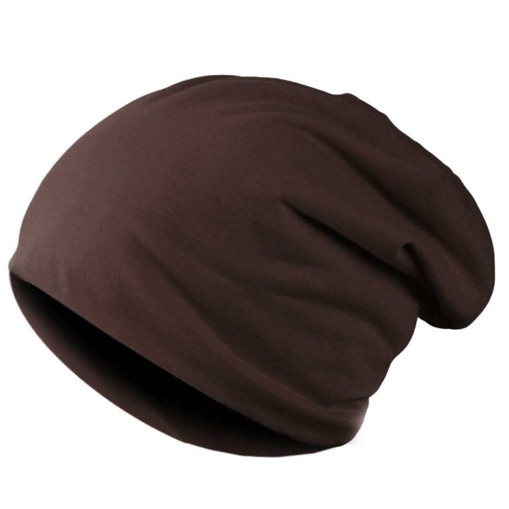 Solid Color Beanies Hats For Man Male Classical Bonnet Caps Soft Cotton Windproof Skullies