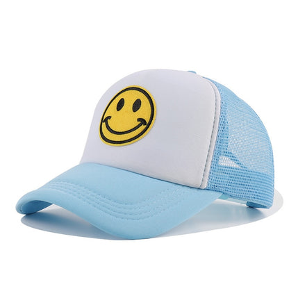 Smile Face Embroidery Baseball Caps Black Cotton Adjustable Snapback Funny Cap Autumn Sun Dad Hats for Mens