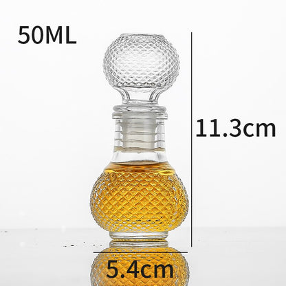 Cute small size 50ML lead-free glass whiskey decanter barware bottle for Liquor Scotch Bourbon