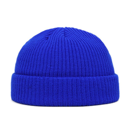 Winter Warm Beanies Casual Short Thread Hat Adult Wool Knitted Skull Cap Elastic Unisex