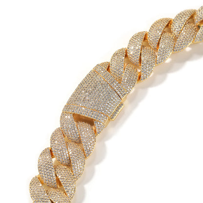 24mm Heavy Miami Cuban Link Chain Necklaces for Men Iced Out CZ Stones Bling Bracelets