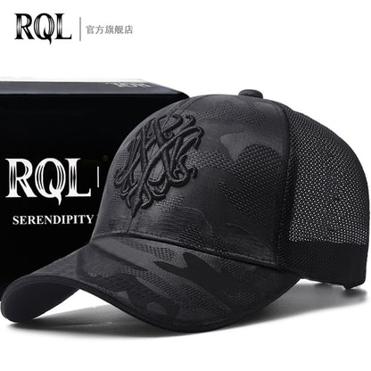 Black Baseball Cap Embroidery Totem Military Camouflage Trucker Hat New Luxury Summer Sun Male  Sport Mesh Brand