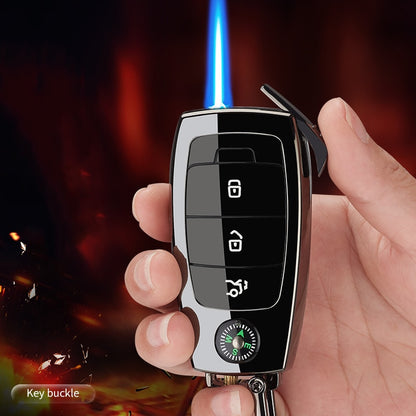 Windproof Torch Turbo Jet Lighter Butane Gas Inflated Cigar Creative Car Lighter Cigarette Metal Lighters Keychain Smoking Gift
