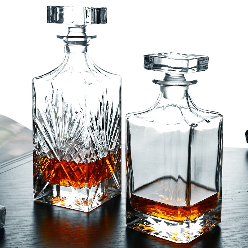 Whiskey Decanter Whiskey Bottle Crystal Glass Wine Beer Containers Glass Bottle Glass Cup Home Bar Tools Decoration