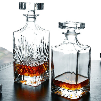 Whiskey Decanter Whiskey Bottle Crystal Glass Wine Beer Containers Glass Bottle Glass Cup Home Bar Tools Decoration