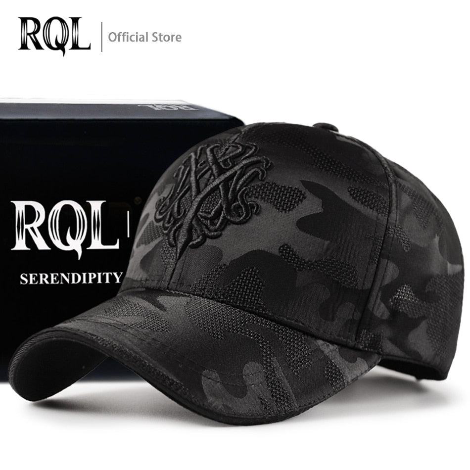 Black Baseball Cap Embroidery Totem Military Camouflage Trucker Hat New Luxury Summer Sun Male  Sport Mesh Brand