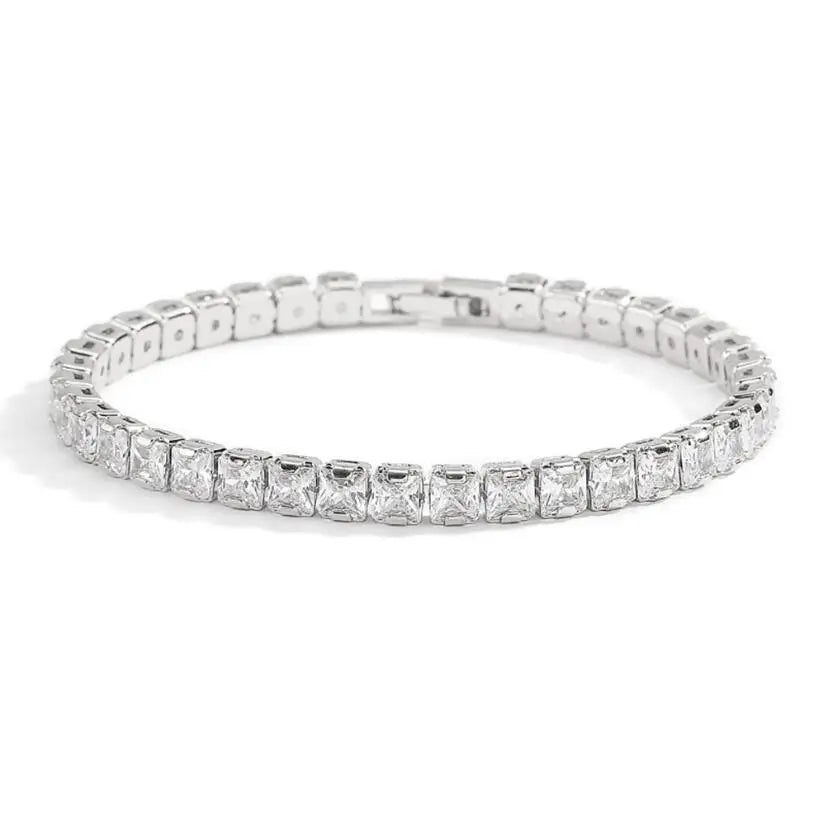 3/3.5/4/5mm Real Moissanite Bracelet Sparkling S925 Sterling Silver Luxury Wedding Party Diamond Jewelry