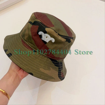 Camouflage colour bucket hat 798313 Hats for Men Women Letter Logo Embroidery fisherman Hat Fashion Luxury Adjustable Design