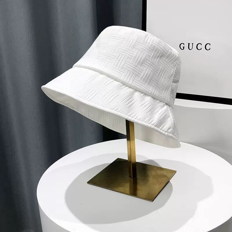 Summer Chiffon Mesh Fisherman Hat Thin Pleated Temperament Basin Hats Spring and Autumn Street Fashion All-match Sun Cap