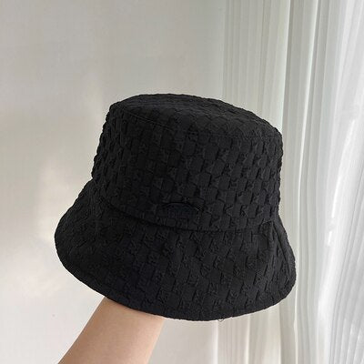 Summer Chiffon Mesh Fisherman Hat Thin Pleated Temperament Basin Hats Spring and Autumn Street Fashion All-match Sun Cap