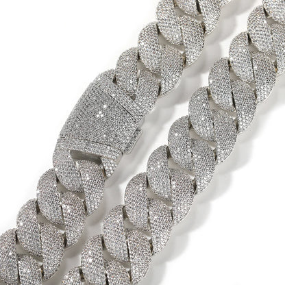 24mm Heavy Miami Cuban Link Chain Necklaces for Men Iced Out CZ Stones Bling Bracelets