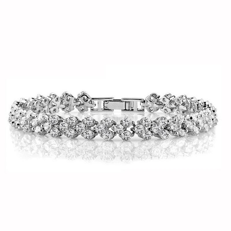 100% Solid Silver 925 Lab Diamonds Simulated Moissanite Bracelets