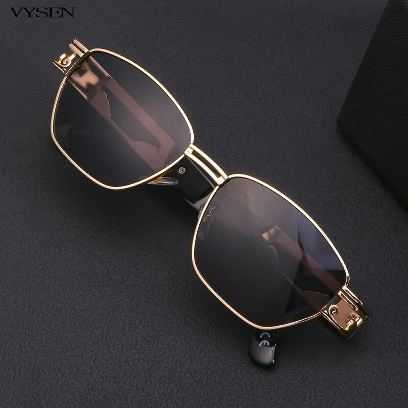 Sunglasses Women 2023 Luxury Brand Designer Rectangular Sun Glasses Vintage Metal Square Eyeglasses UV400