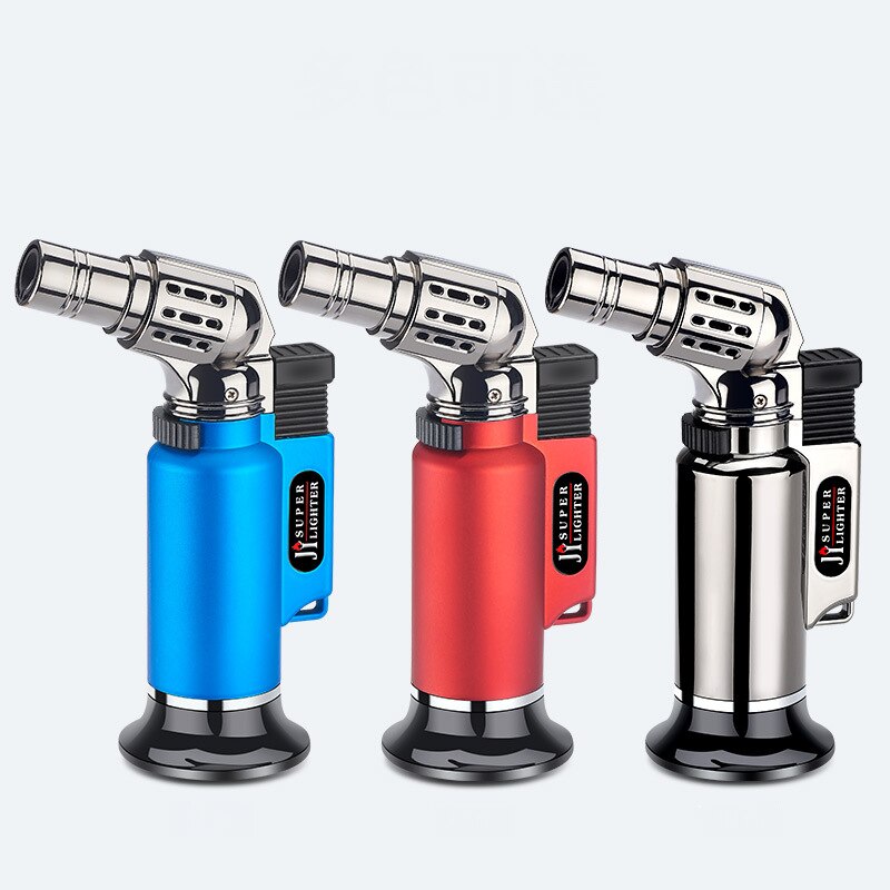 Gas Lighter Windproof BBQ Kitchen Cooking Jet Torch Turbine Lighter High Capacity Spray Gun Jewelry Metal Welding Gifts Lighter