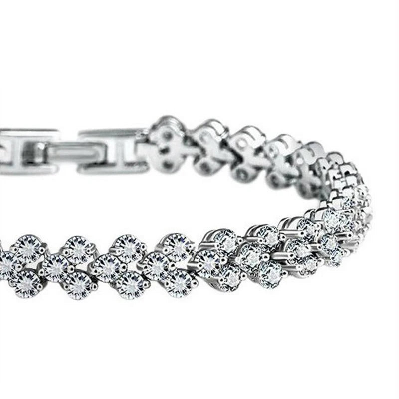 100% Solid Silver 925 Lab Diamonds Simulated Moissanite Bracelets