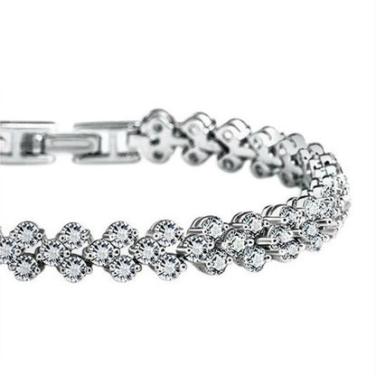 100% Solid Silver 925 Lab Diamonds Simulated Moissanite Bracelets