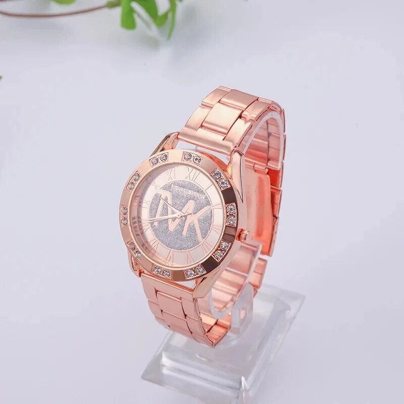 Reloj Mujer 2023 Wrist Guaranteed Women Crystal Diamond Watches Luxury Gold Watch Stainless Steel Women's Watch Clock Women