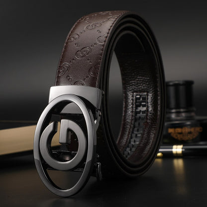 Men Top Quality Leather Belts Strap Metal Automatic Buckle Belt for Men Designer Luxury Women belt jeans