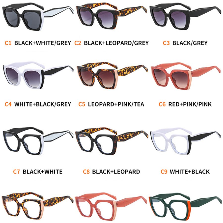 New Fashion Brand Designer Irregular Square Sunglasses For Women Retro Modern Cat Eye Ladies Sun Glasses Ins Trending Shades