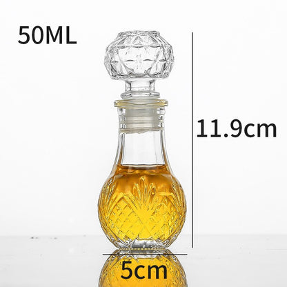 Cute small size 50ML lead-free glass whiskey decanter barware bottle for Liquor Scotch Bourbon