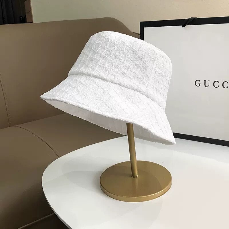 Summer Chiffon Mesh Fisherman Hat Thin Pleated Temperament Basin Hats Spring and Autumn Street Fashion All-match Sun Cap