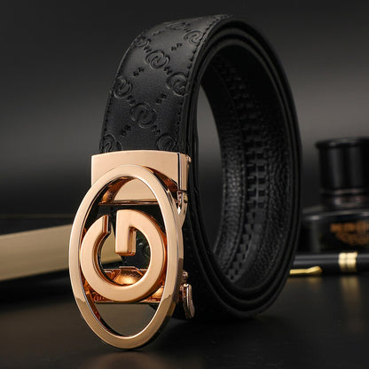 Men Top Quality Leather Belts Strap Metal Automatic Buckle Belt for Men Designer Luxury Women belt jeans