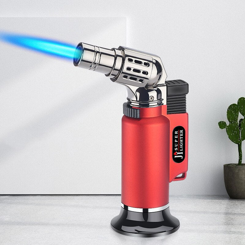 Gas Lighter Windproof BBQ Kitchen Cooking Jet Torch Turbine Lighter High Capacity Spray Gun Jewelry Metal Welding Gifts Lighter