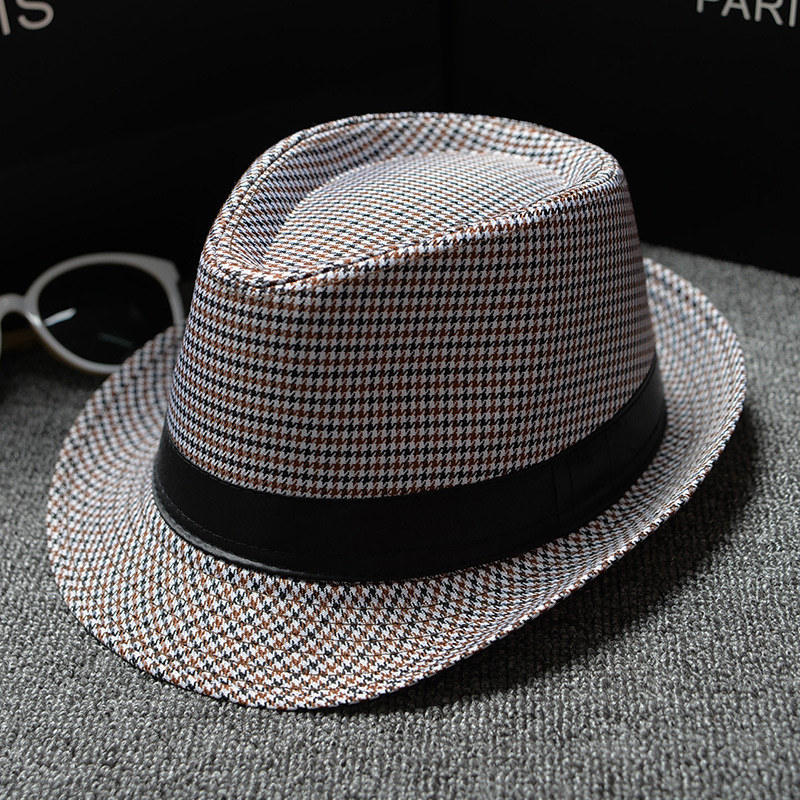 New Spring Summer Retro Hats Fedoras Top Jazz Plaid Hat Adult Bowler Hats Classic Version chapeau Hats