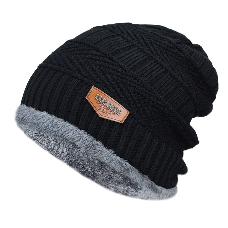 Beanies Winter Hat knitted Hats Cap Winter Beanie Hat Thick Warm Brimless Fur