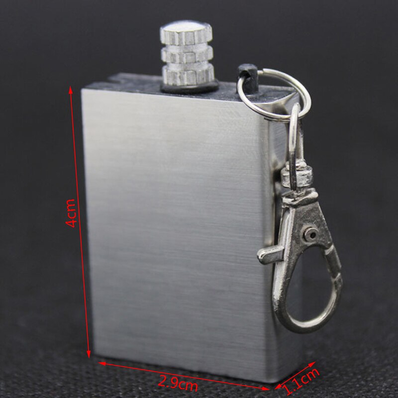 Portable Lighter Match Key Chain Waterproof Matches Stainless Steel Shell No Fuel Permanent Lighter Outdoor Survival Accessories