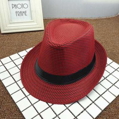New Spring Summer Retro Hats Fedoras Top Jazz Plaid Hat Adult Bowler Hats Classic Version chapeau Hats