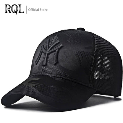 Black Baseball Cap Embroidery Totem Military Camouflage Trucker Hat New Luxury Summer Sun Male  Sport Mesh Brand