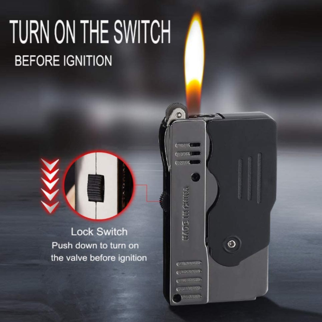 Torch Turbo Gas Lighter Gun Switchable Soft/Jet Flame Gas Lighter Butane Creative Dual Mode Lighter Men S Gadget