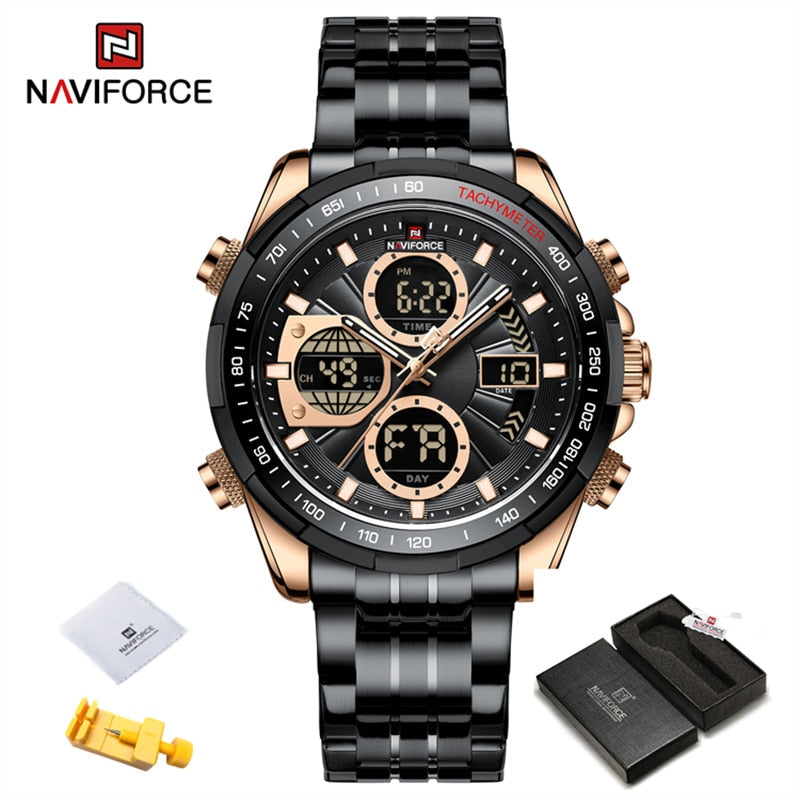 NAVIFORCE Fashion Military Watches for Men Luxury Original Sports Chronograph Watch Waterproof Quartz Wrist Watch