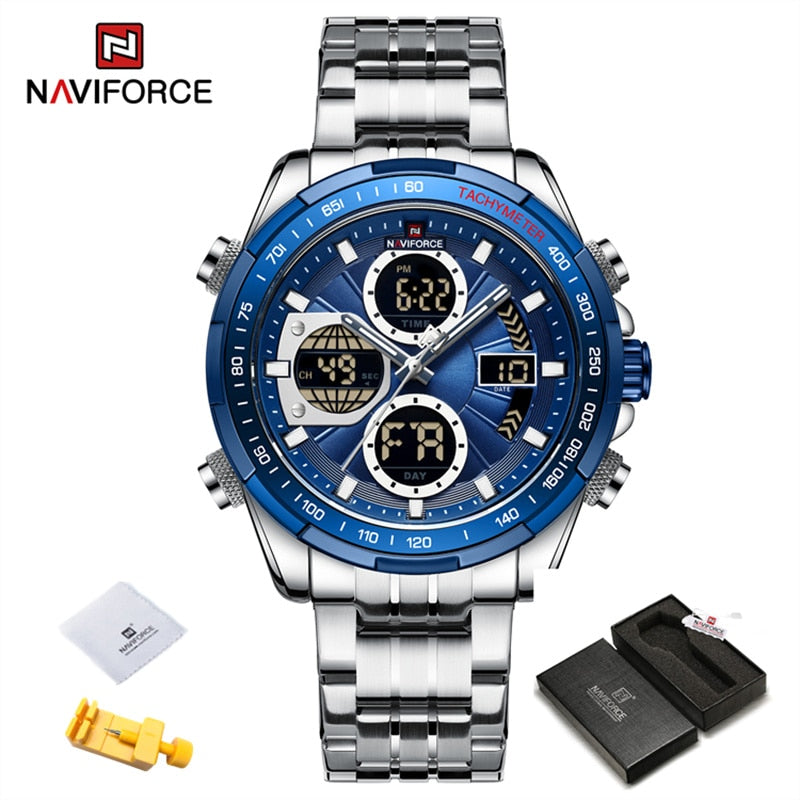 NAVIFORCE Fashion Military Watches for Men Luxury Original Sports Chronograph Watch Waterproof Quartz Wrist Watch