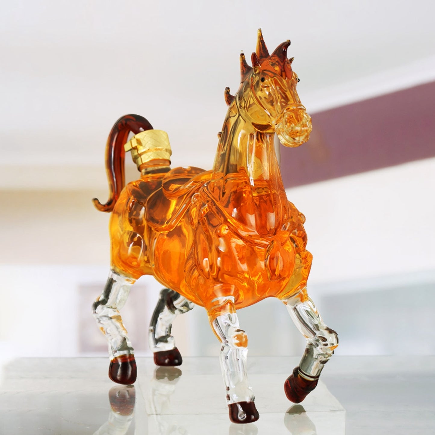 Whiskeys Decanter Glass Horse Shape Cocktail Champagne Elegant Transparent Liquor Bottle