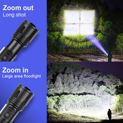 Super XHP120 Powerful Led Flashlight XHP90 High Power Torch light Rechargeable Tactical flashlight 18650