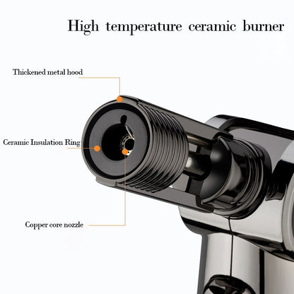 Torch Gas Windproof BBQ Kitchen Cooking Jet Turbo Cigar Lighter High Capacity Spray Gun Jewelry Metal Welding