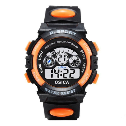 Children electronic watches color luminous dial life waterproof multi-function luminous alarm clocks watch for boys and girls