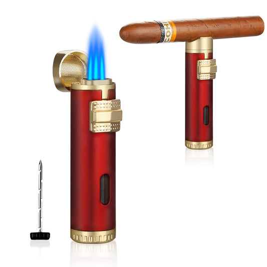 Cigar Lighter Windproof Mini Pocket 3 Jet Torch Blue Flame Butane Gas Torch Cigarette Lighters