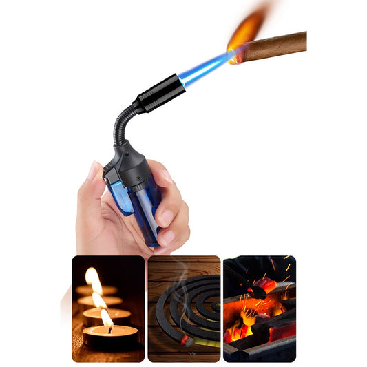 1pc（No Gas)Unusual Gas Lighter Windproof BBQ Kitchen Jet Torch Lighter Capacity Spray Gun Jewelry Metal Welding Gifts