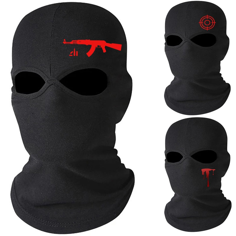 Full Face Balaclava Mask Tactical CS Winter Ski Cycling Hat Sun Protection Scarf Outdoor Sports Private Custom DIY Beanie